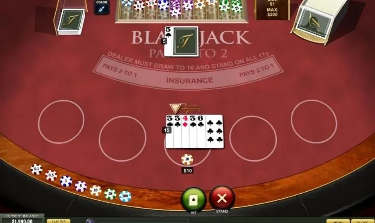 Giao diện chơi Blackjack tại 868VIP