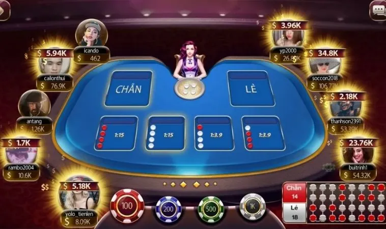 Các cửa cược trong game Xóc Đĩa tại 868VIP